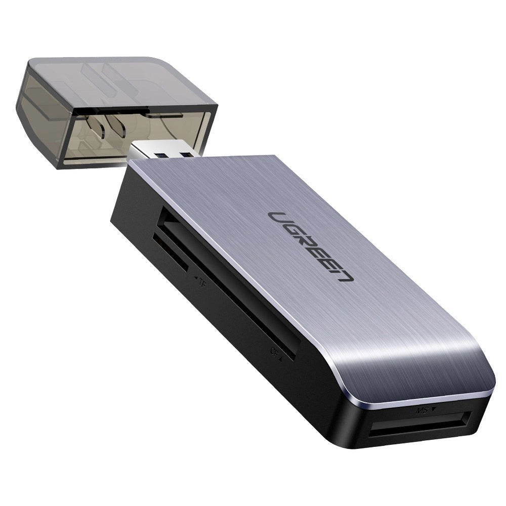 Ugreen SD / micro SD / CF / MS kortlæser til USB 3.0 grå (50541)