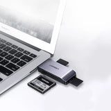 Ugreen SD / micro SD / CF / MS kortlæser til USB 3.0 grå (50541)