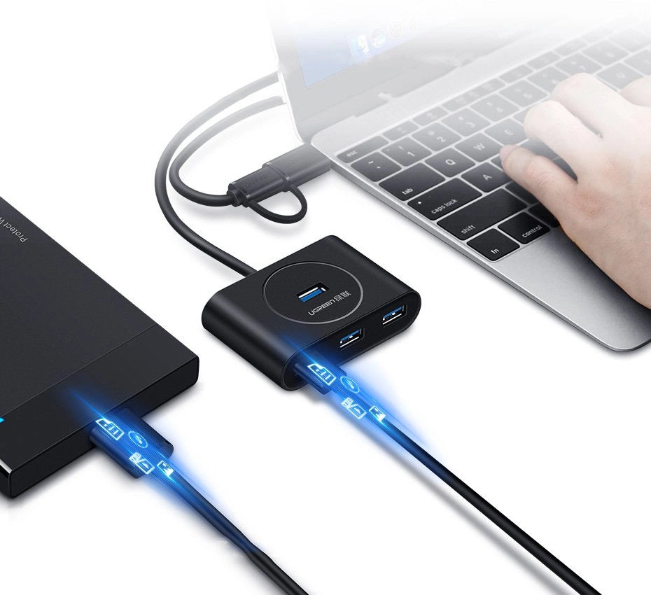Ugreen HUB 4x USB 3.2 Gen 1 (0,5 m kabel) sort (20290)