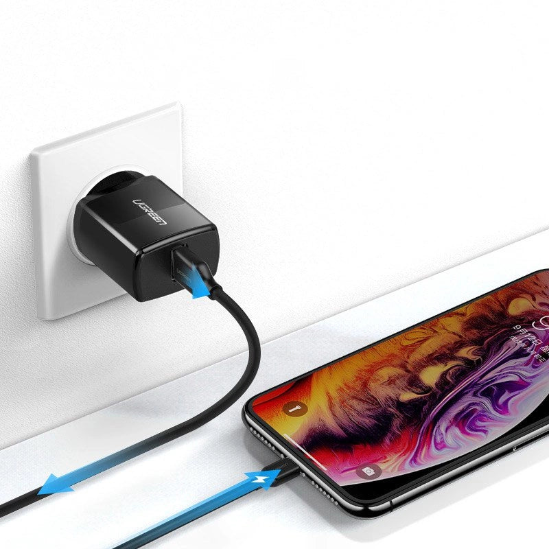 Ugreen USB-vægladning 2.1A sort (50459)