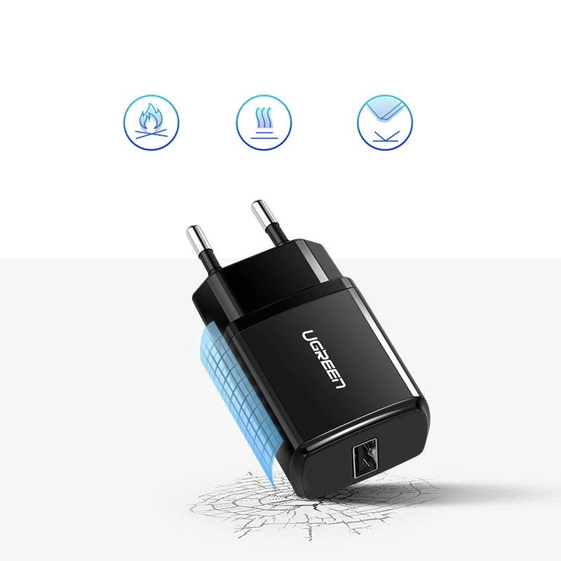 Ugreen USB-vægladning 2.1A sort (50459)
