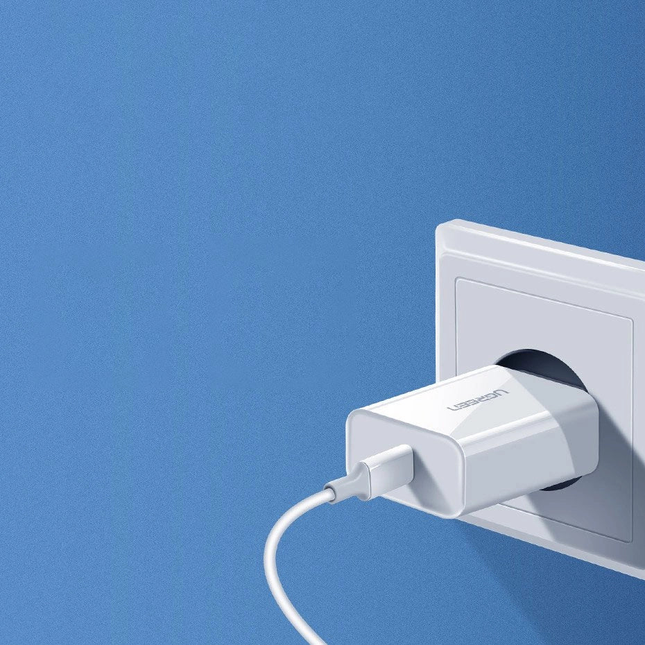 Ugreen USB-oplader Power Delivery 3.0 Hurtig opladning 4.0+ 20W 3A hvid (60450)