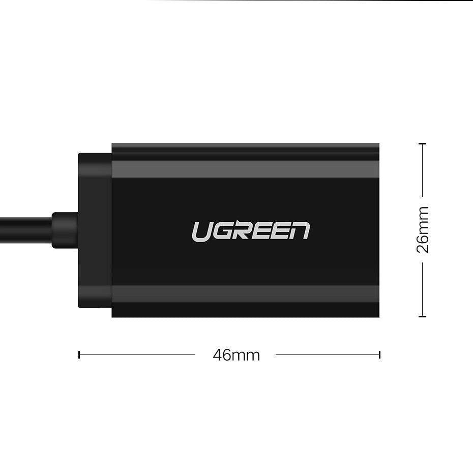 Grøn ekstern lydkort musik adapter USB - 3,5 mm mini jack 15 cm sort (30724)