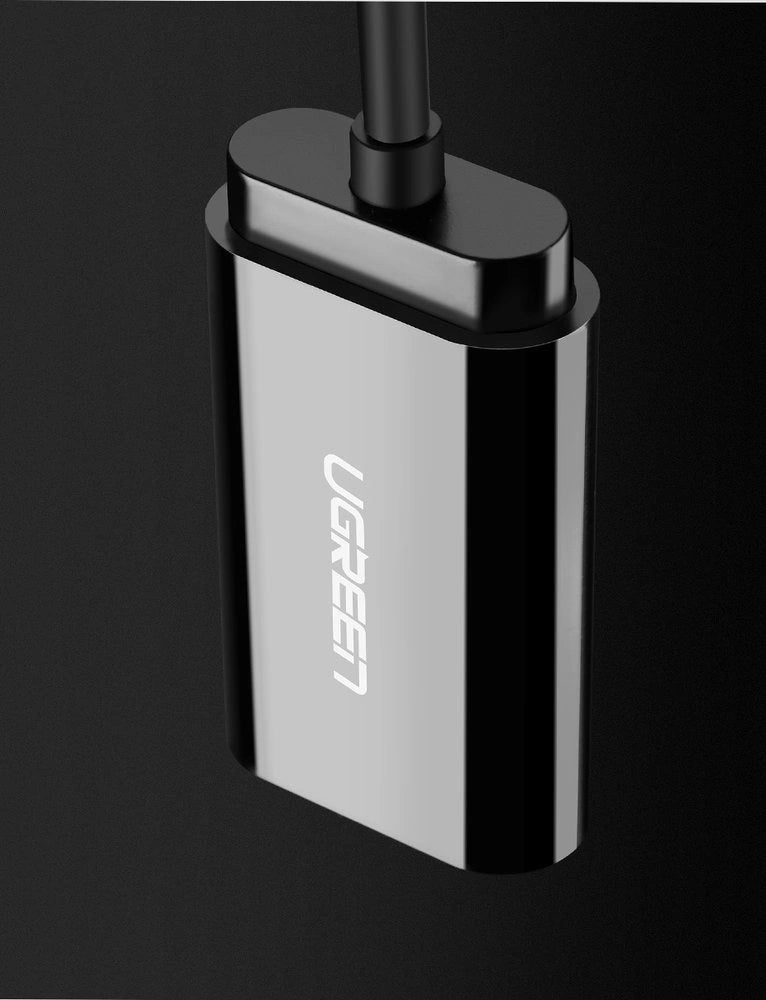 Grøn ekstern lydkort musik adapter USB - 3,5 mm mini jack 15 cm sort (30724)