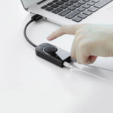 Ugreen eksternt lydkort musik adapter USB - 3,5 mm mini jack med volumen kontrol 15 cm sort (40964)