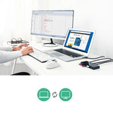 Grøn switch box HUB switch 4x USB 2.0 USB splitter til to computere sort (30767)