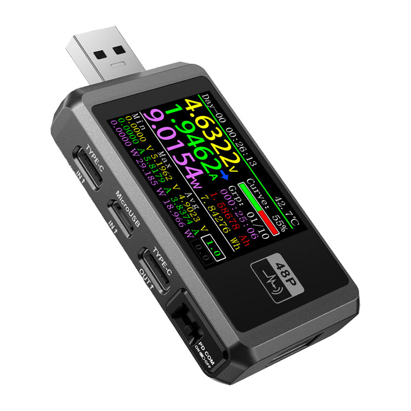 FNIRSI FNB48P USB Port Tester sort