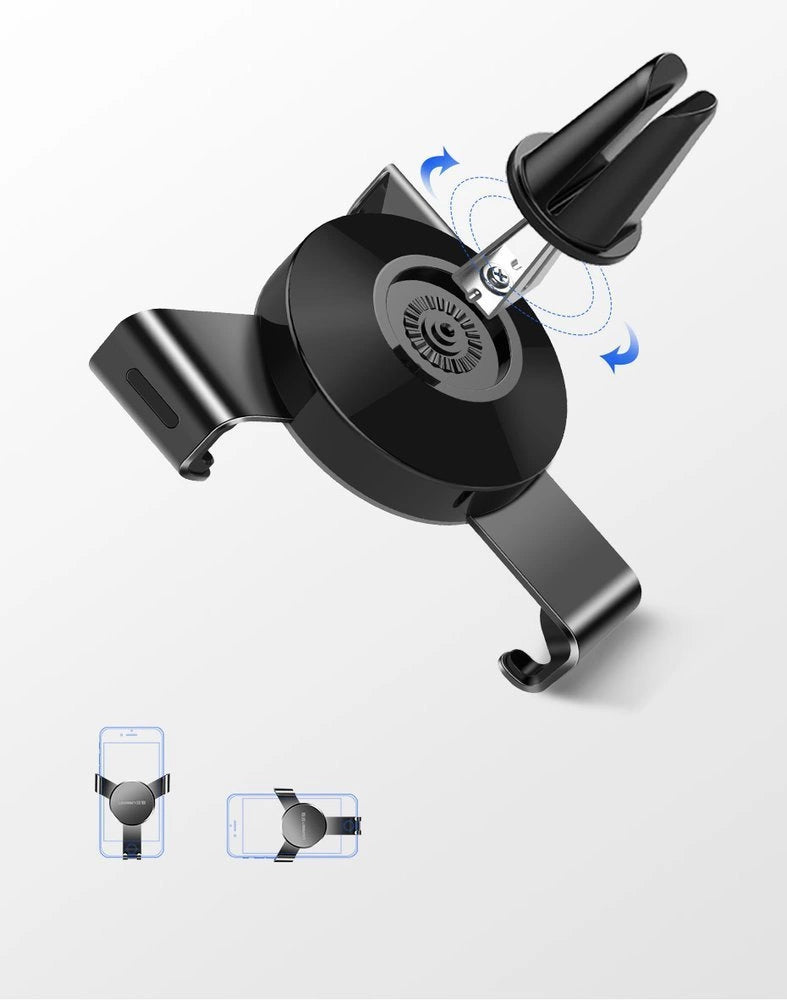 Ugrøn bil tyngdekraft holder for luftforsyning ventilation gitter grå (50564)