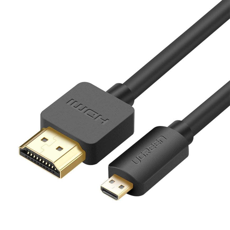 Ugreen kabel HDMI - mikro HDMI kabel 19 pin 2.0v 4K 60Hz 30AWG 1.5m sort (30102)