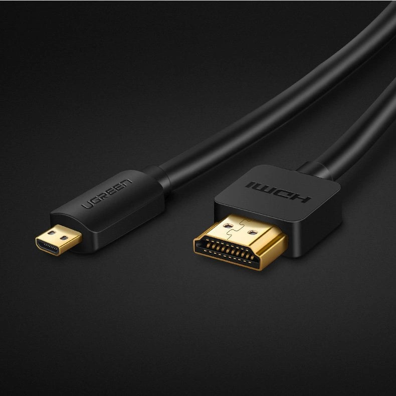 Ugreen kabel HDMI - mikro HDMI kabel 19 pin 2.0v 4K 60Hz 30AWG 1.5m sort (30102)