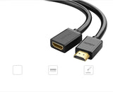 Ugreen HD107 10142 HDMI (mandlig) - HDMI (kvindelig) 4K Kabel 2m - sort