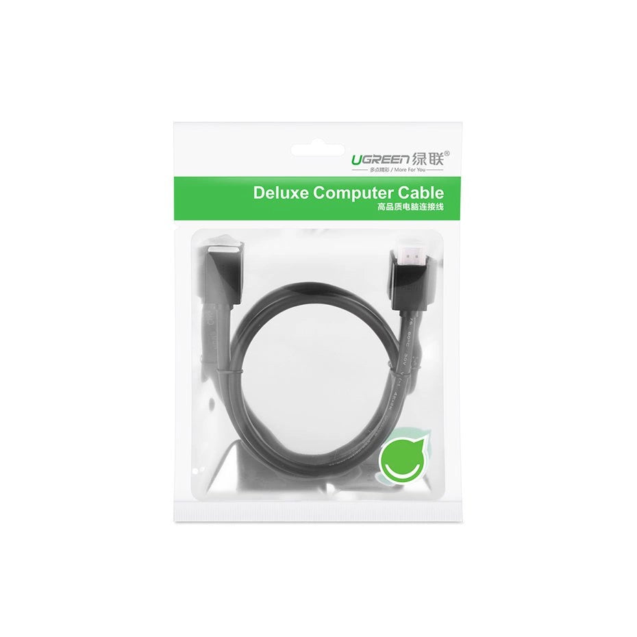 Ugreen HD107 10142 HDMI (mandlig) - HDMI (kvindelig) 4K Kabel 2m - sort