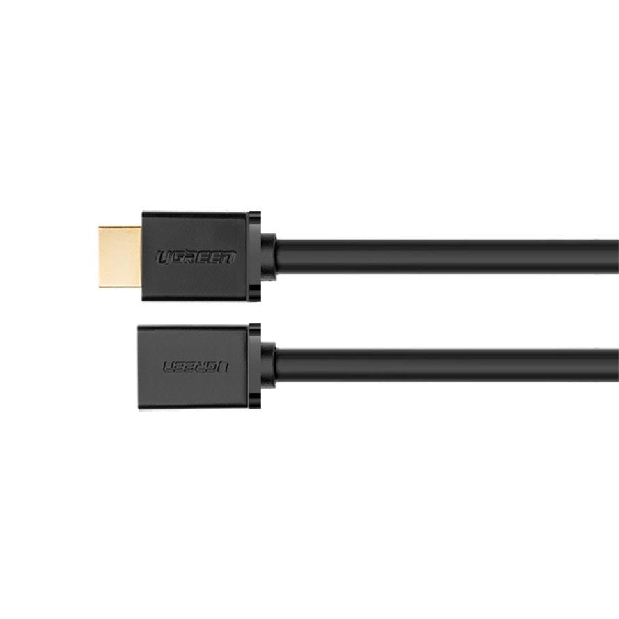 Ugreen HD107 10142 HDMI (mandlig) - HDMI (kvindelig) 4K Kabel 2m - sort
