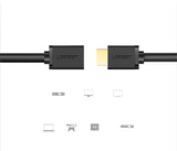 Ugreen HD107 10142 HDMI (mandlig) - HDMI (kvindelig) 4K Kabel 2m - sort