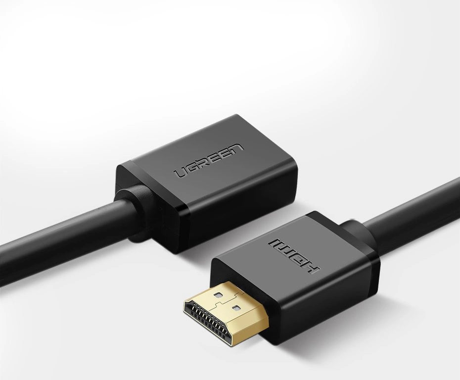 Ugreen HD107 10142 HDMI (mandlig) - HDMI (kvindelig) 4K Kabel 2m - sort