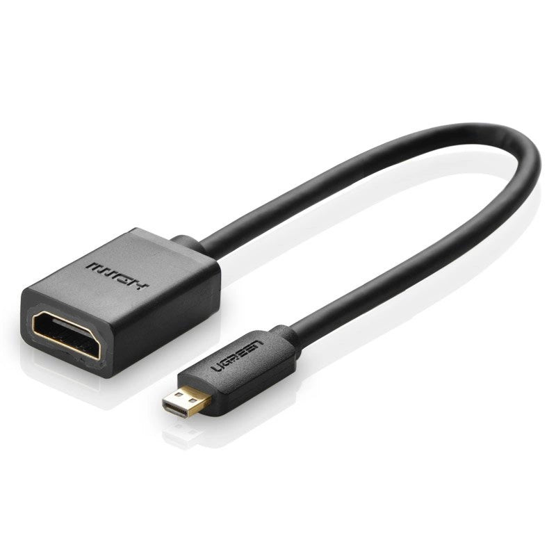 Ugreen kabel adapter kabel HDMI adapter - mikro HDMI 19 pin 20cm sort (20134)