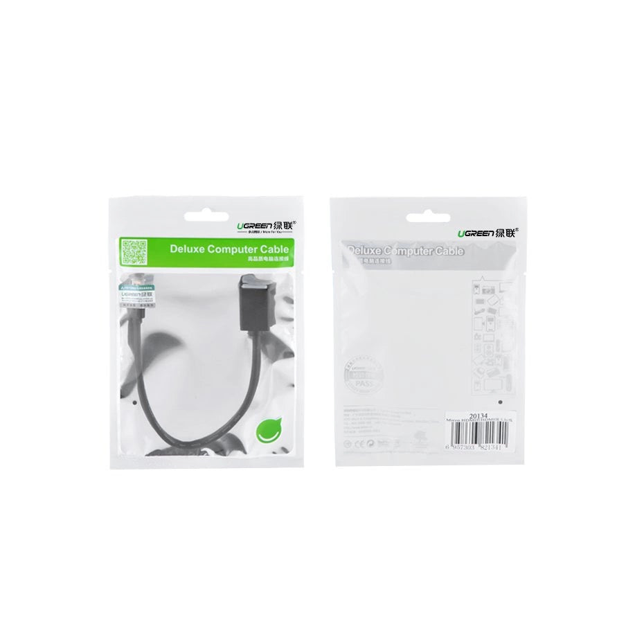 Ugreen kabel adapter kabel HDMI adapter - mikro HDMI 19 pin 20cm sort (20134)