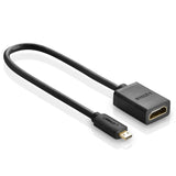Ugreen kabel adapter kabel HDMI adapter - mikro HDMI 19 pin 20cm sort (20134)