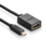 Ugreen kabel adapter kabel HDMI adapter - mikro HDMI 19 pin 20cm sort (20134)
