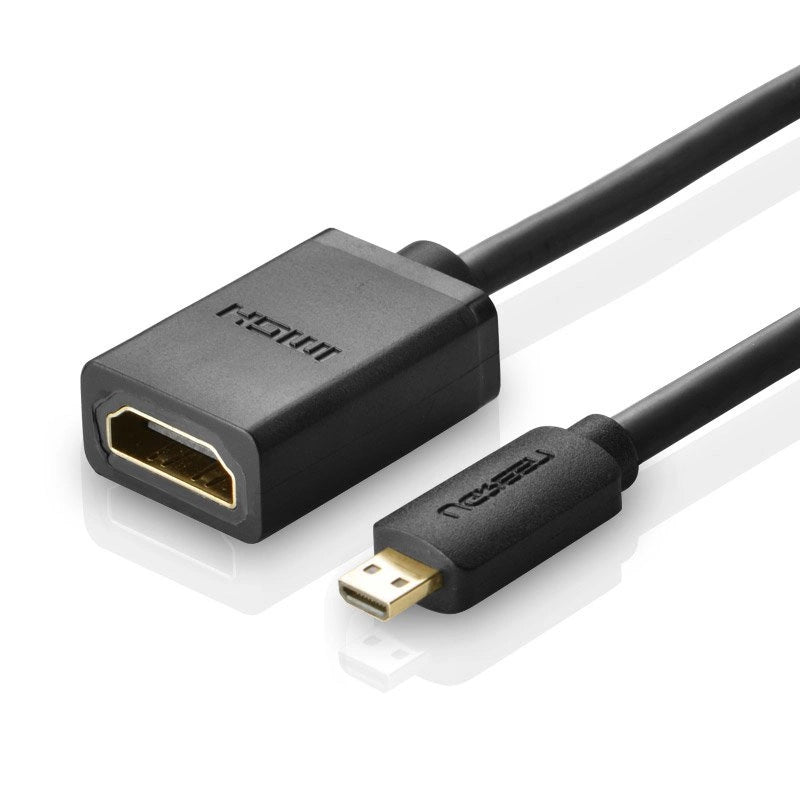 Ugreen kabel adapter kabel HDMI adapter - mikro HDMI 19 pin 20cm sort (20134)