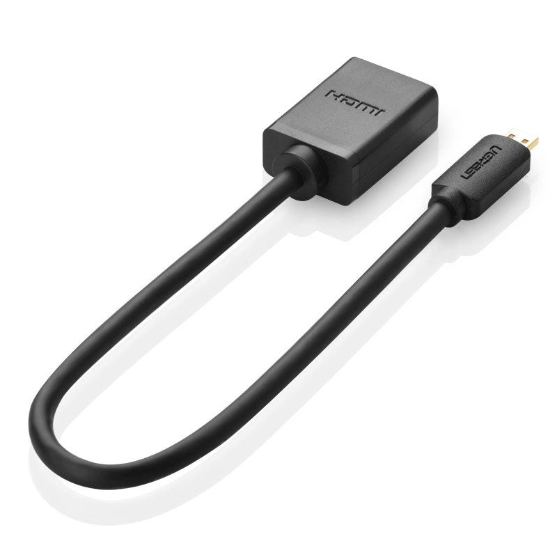 Ugreen kabel adapter kabel HDMI adapter - mikro HDMI 19 pin 20cm sort (20134)