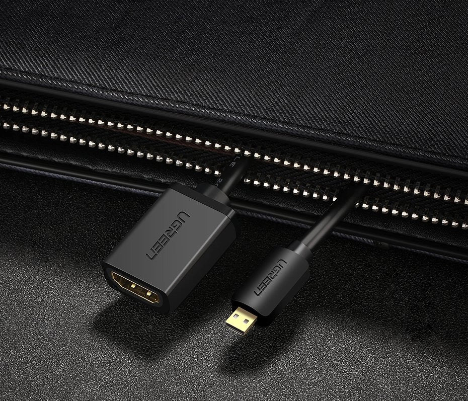 Ugreen kabel adapter kabel HDMI adapter - mikro HDMI 19 pin 20cm sort (20134)