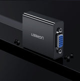 Ugreen adapter HDMI - VGA mikro USB / audio 3,5 mm mini jack sort (40248)