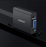 Ugreen adapter HDMI - VGA mikro USB / audio 3,5 mm mini jack sort (40248)