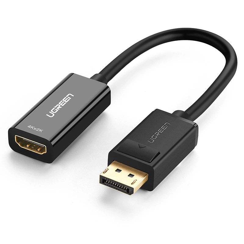 Ugreen Kabel Kabel fra DisplayPort (mandlig) til HDMI (kvindelig) (envejs) 1080P 60Hz 12bit sort (40362)