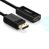 Ugreen Kabel Kabel fra DisplayPort (mandlig) til HDMI (kvindelig) (envejs) 1080P 60Hz 12bit sort (40362)