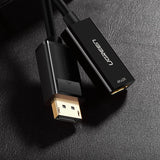Ugreen Kabel Kabel fra DisplayPort (mandlig) til HDMI (kvindelig) (envejs) 1080P 60Hz 12bit sort (40362)