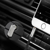 Ugreen fladkabelt lydkabel AUX 3,5 mm mini jack 1m sølv (10597)