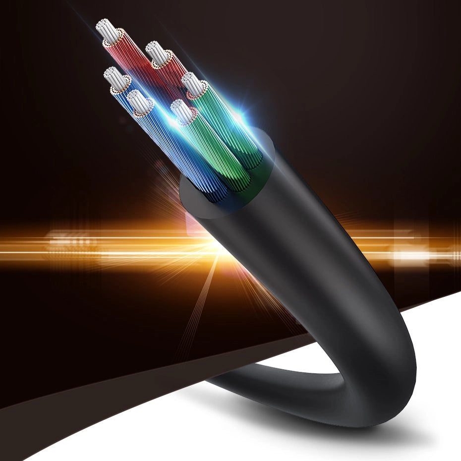 Grøn kabel 3,5 mm hovedtelefon splitter mini jack AUX 25cm sort (20816)