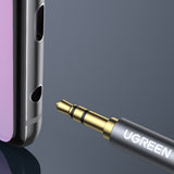 Ugreen AV118 10592 cable 3.5 mm mini jack (male) / 3.5 mm mini jack (female) 1m - silver