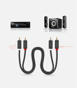 Ugreen AV104 10518 lydkabel 2RCA (mand) / 2RCA (mand) 2m - grå