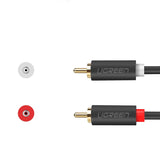 Ugreen AV104 10518 lydkabel 2RCA (mand) / 2RCA (mand) 2m - grå