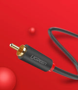 Ugreen AV104 10518 lydkabel 2RCA (mand) / 2RCA (mand) 2m - grå
