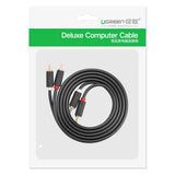 Ugreen AV104 10518 lydkabel 2RCA (mand) / 2RCA (mand) 2m - grå