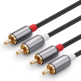 Ugreen AV104 10518 lydkabel 2RCA (mand) / 2RCA (mand) 2m - grå