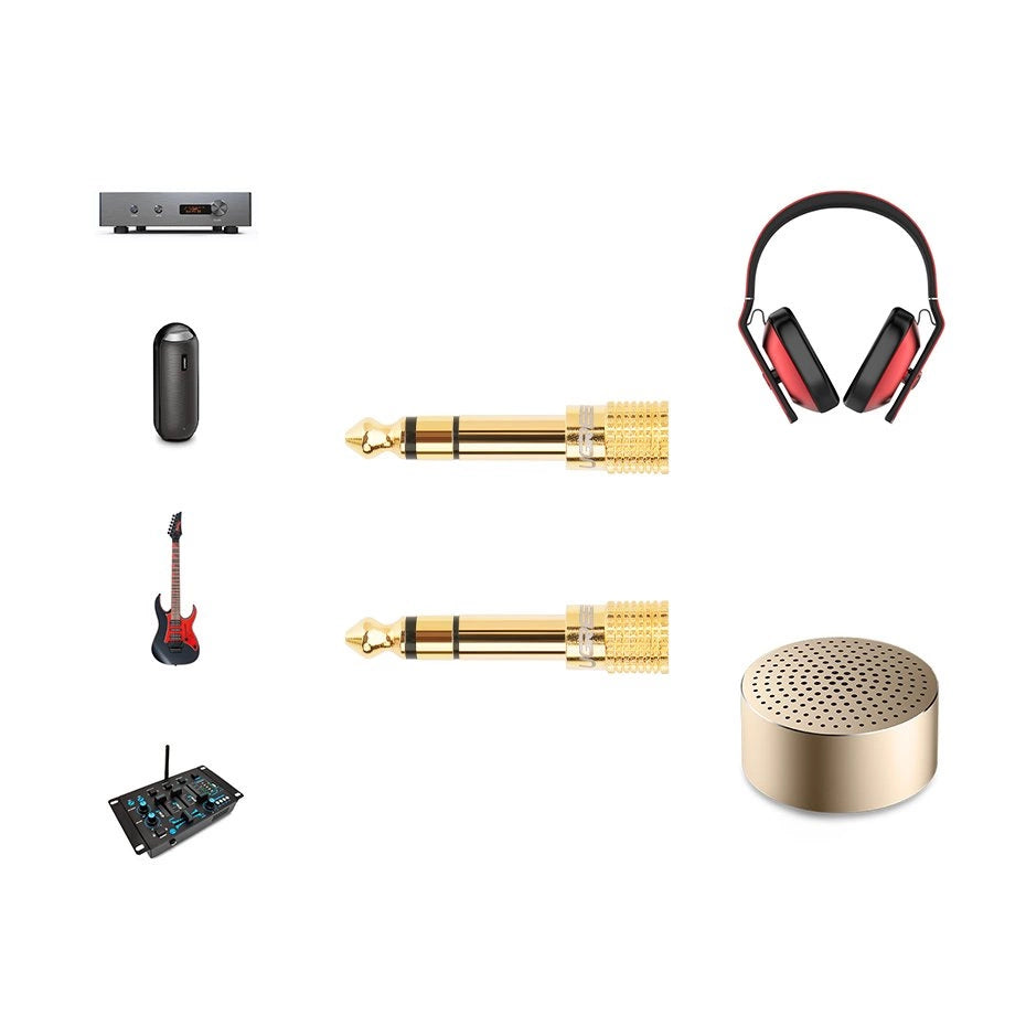 Ugreen adapter 3,5 mm mini jack til 6,3 mm jack adapter guld (20503)