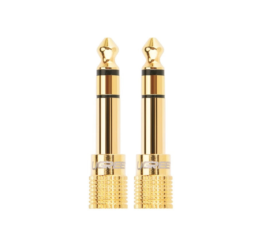 Ugreen adapter 3,5 mm mini jack til 6,3 mm jack adapter guld (20503)