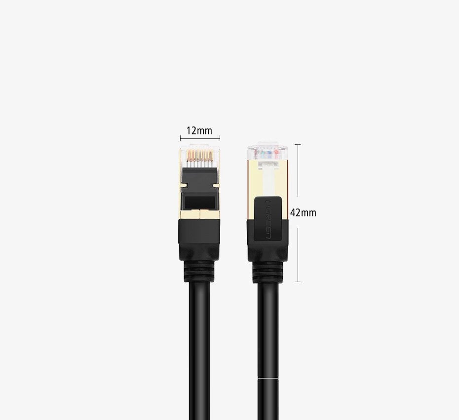 RJ45 Cat 7 STP LAN 10Gbps 2m sort (11269)