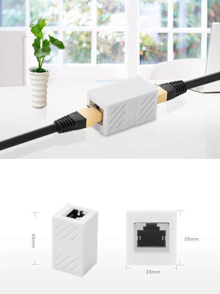 Ugreen netværksforbindelse kabelnetværksforbindelse RJ45 hvid (NW114 20311)