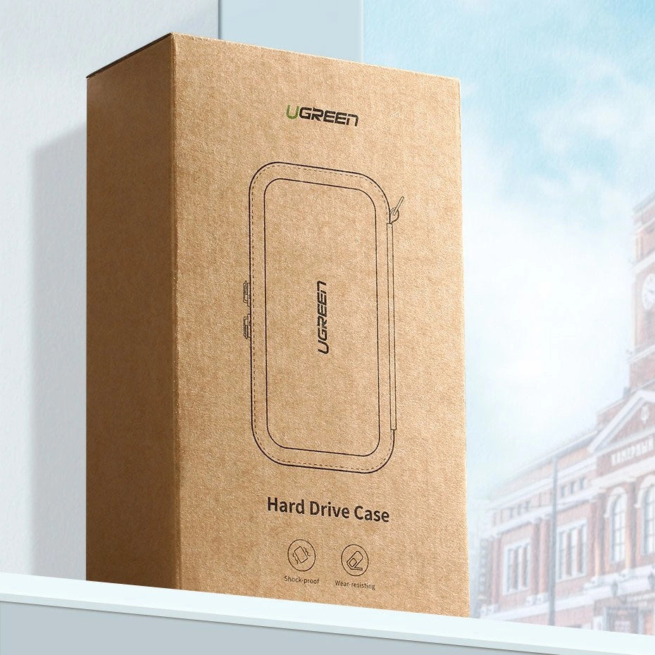 Ugreen-kasse til harddisk og tilbehør 16,5 x 9,5 x 4,5 cm sort (40707)