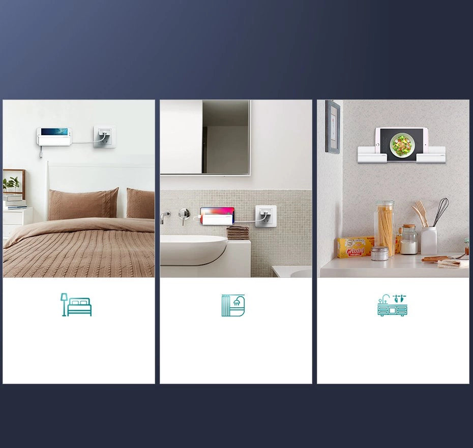 Ugreen wall mount smartphone stand til opladning hvid (30394)