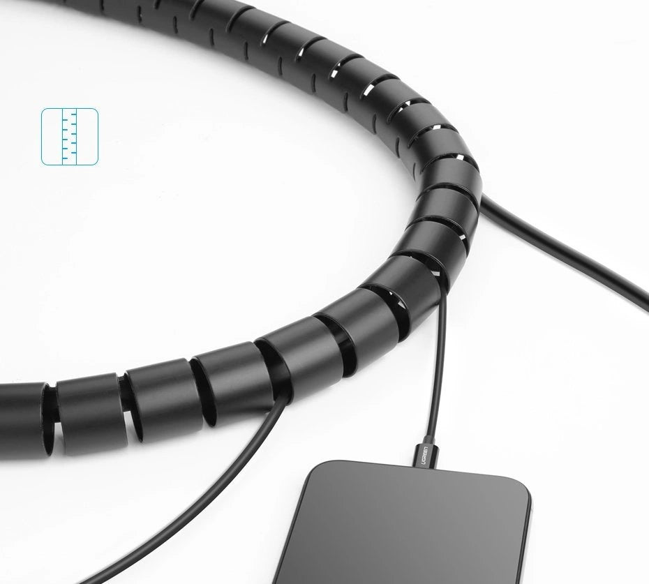 Ugreen LP121 30820 cover, kabel organisator, 5m - sort