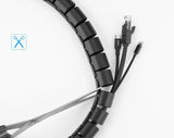 Ugreen LP121 30820 cover, kabel organisator, 5m - sort