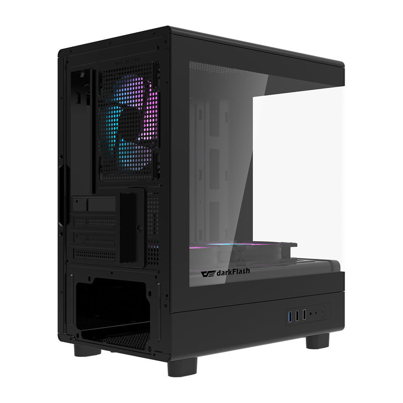 Darkflash DB330M Computer Case + 3 Fans (Sort)