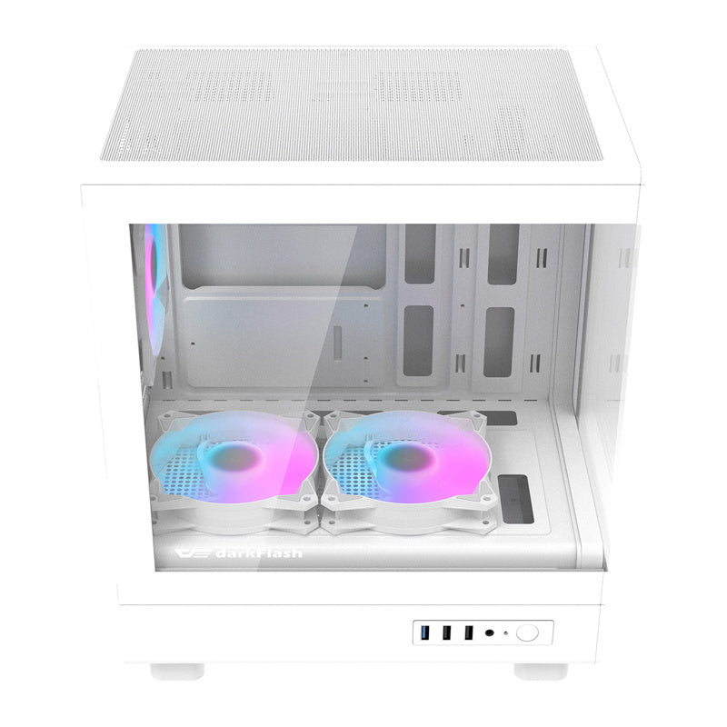 Darkflash DB330M Computer Case + 3 Fans (hvid)