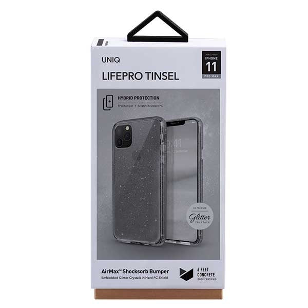 Uniq LifePro Tinsel case til iPhone 11 Pro Max - sort